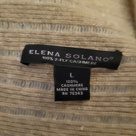 Nwt Elena Solano 100% 2 Ply Cashmere Draped Open Cardigan Light Weight Sweater - Picture 6 of 6